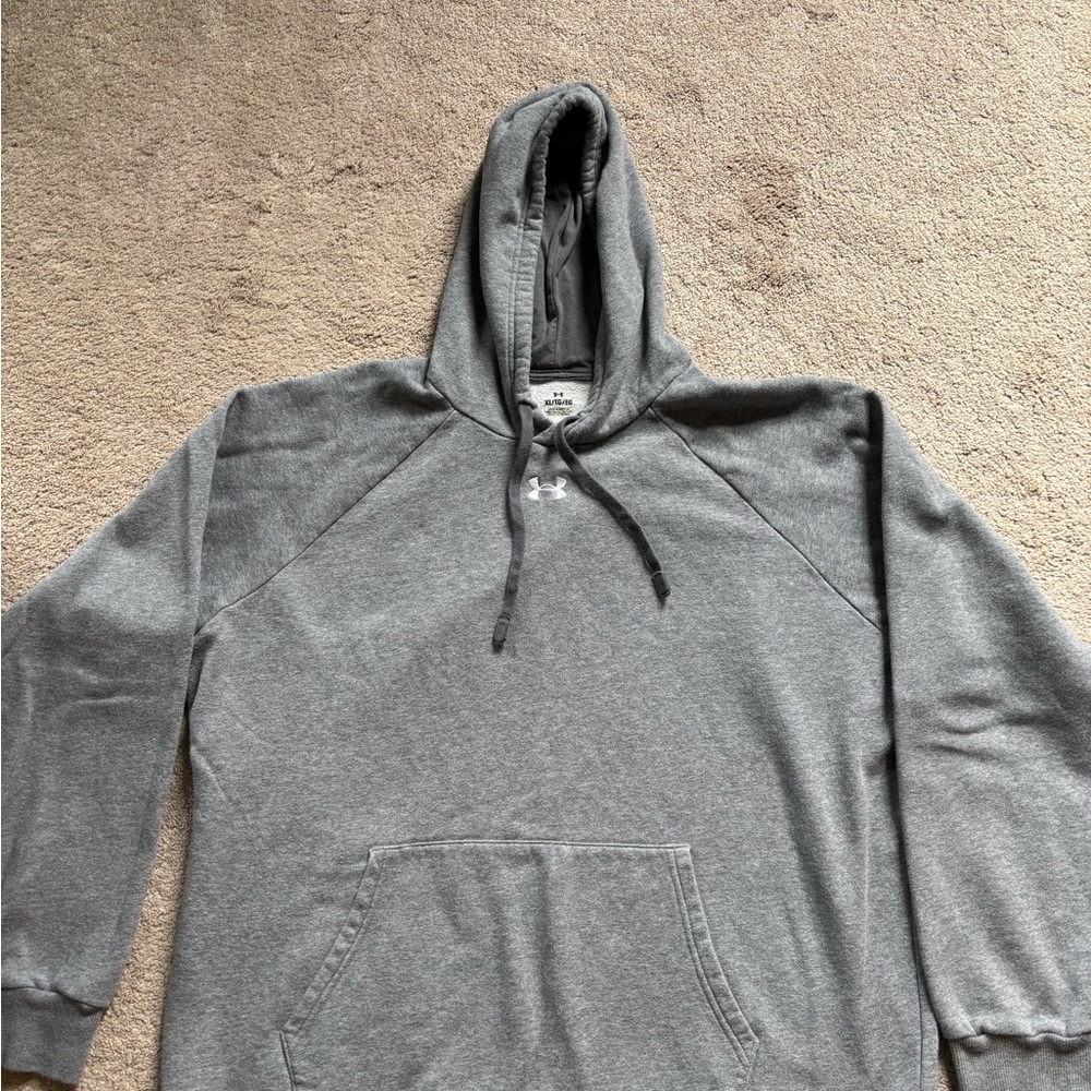 Under Armour Men's Classic Pullover Hoodie in Heather Gray